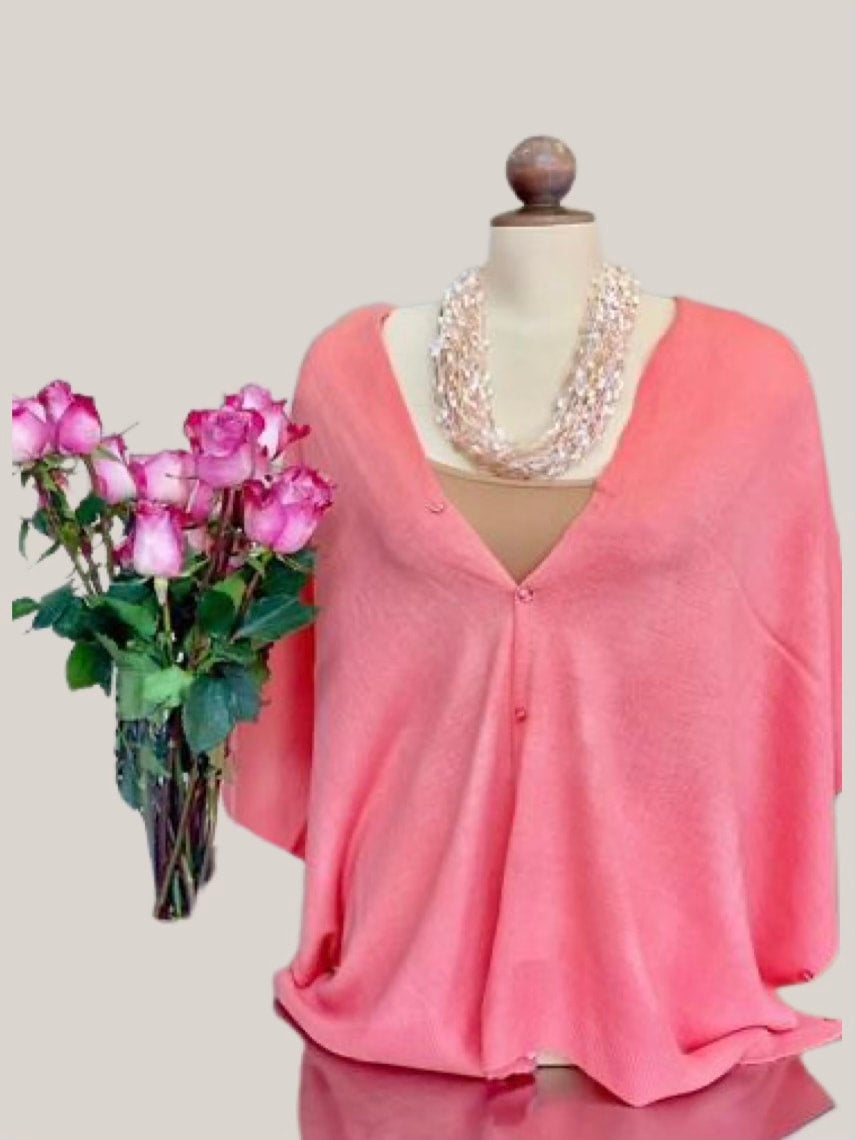 Sweater shawl with buttons hotsell